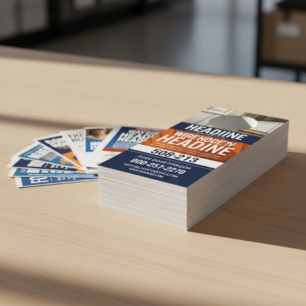 Printed door hangers for neighborhood marketing