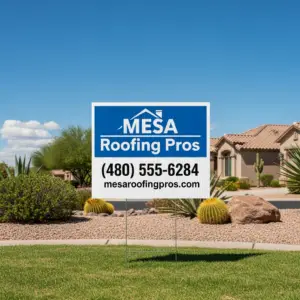 Yard Sign Mockup - Mesa Roofing Pros